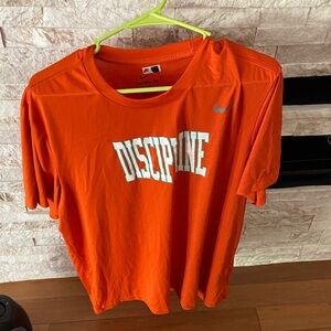 Nike Orange dri-fit Tee with White 'Discipline' Graphic FAMU men’s xl